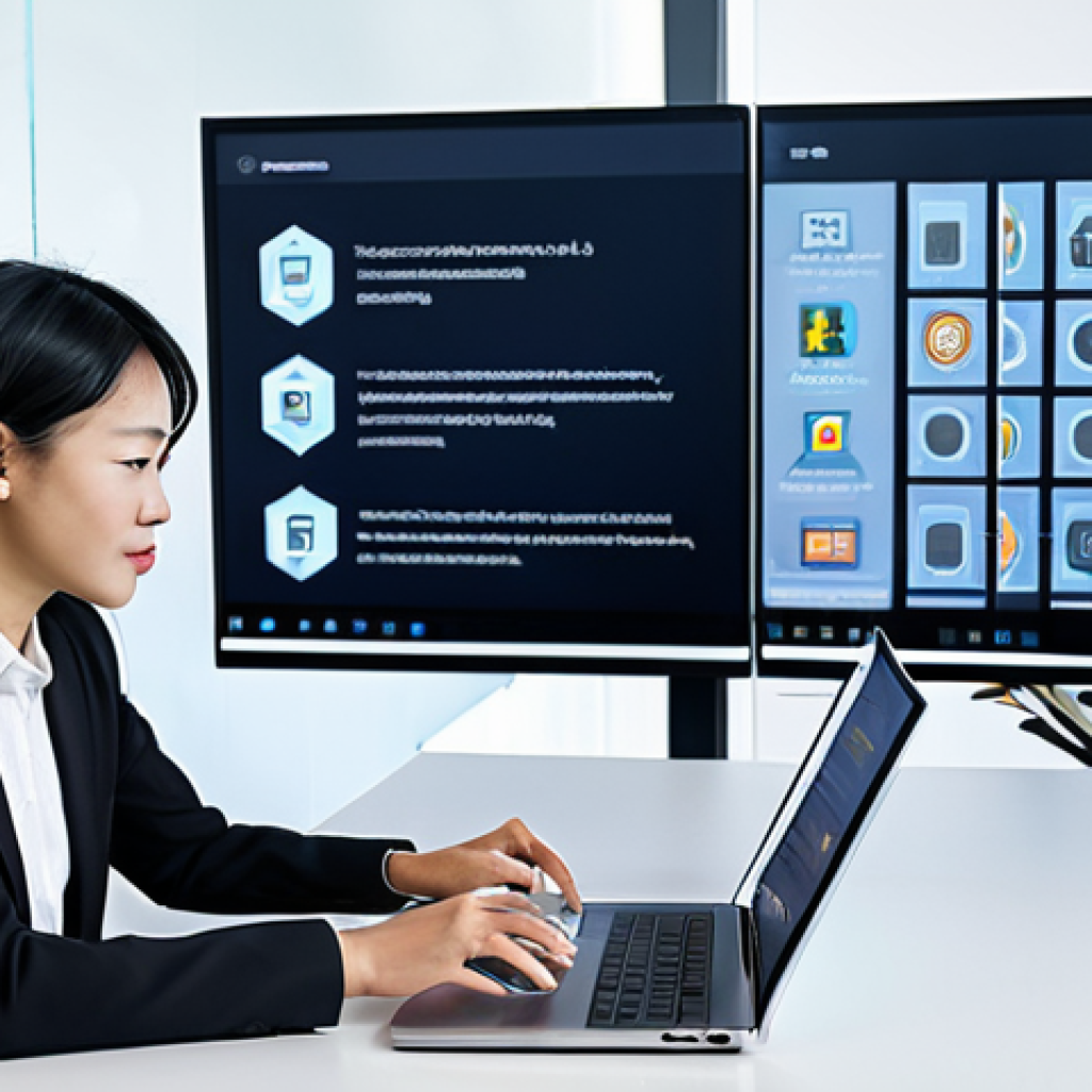 A diverse group of professional business people in a modern, well-lit collaborative workspace, engaging with advanced AI interfaces on sleek digital screens. One individual is seen actively utilizing an AI tool for language and cultural learning, with subtle visual cues suggesting Japanese characters or business scenarios on the screen. The atmosphere is focused and innovative, highlighting the integration of technology in global business communication. All subjects are fully clothed in professional business attire, appropriate content, modest clothing, safe for work, perfect anatomy, correct proportions, natural pose, well-formed hands, proper finger count, natural body proportions.