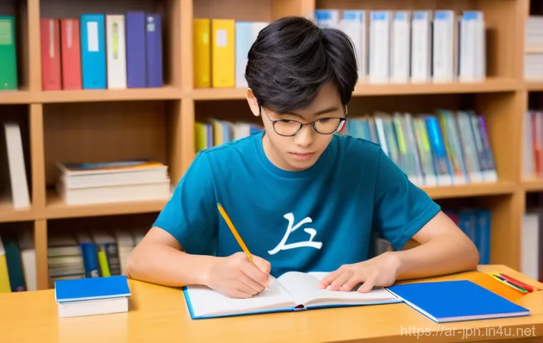 JLPT와 일본어 능력 시험 합격 비법 - **Prompt Title: Kanji Unraveled: A Student's Journey to Mastery**
    **Image Prompt:** A vibrant, b...