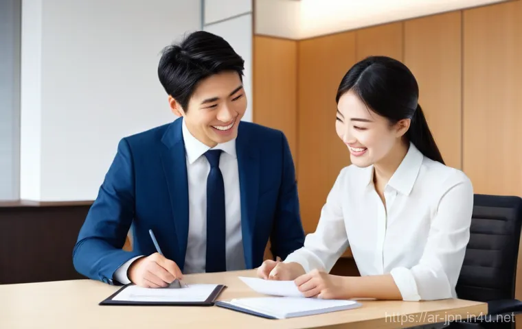 JLPT와 일본 내 고용주 추천서 작성 사례 - **Prompt:** A diverse young adult, wearing stylish yet professional attire, beaming with pride and h...