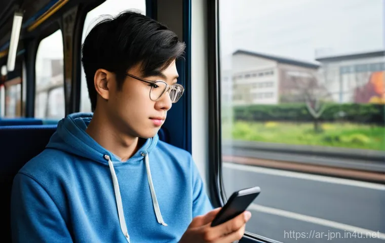 JLPT와 일본어 능력 향상을 위한 스마트폰 활용 - **Prompt:** A focused young adult, gender-neutral, in their early twenties, sitting comfortably at a...