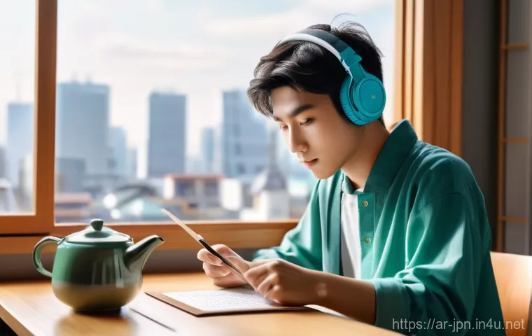 JLPT와 일본어 능력 시험 대비 문제 유형 분석 - **Prompt 1: The Strategic Learner's Mindset**
    "A serene and focused young adult (15+ years old, ...