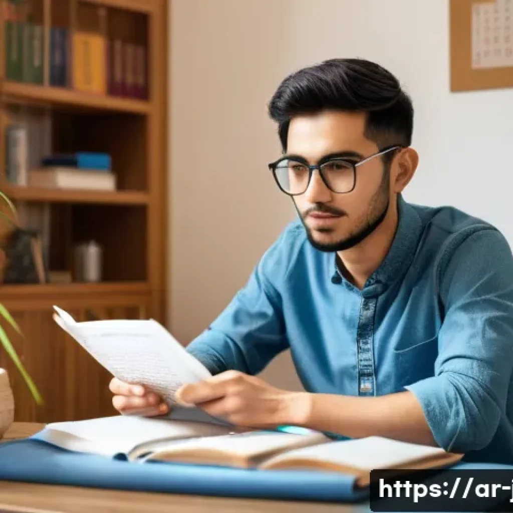 JLPT와 일본 대학 입학 조건 연관성 - A detailed scene of an Arabic-speaking international student studying Japanese language at home, sur...