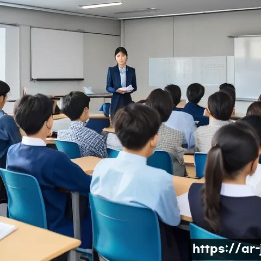 JLPT와 일본 내 자격증과의 학문적 연계 - A diverse group of international students in a modern Japanese university classroom, attentively lis...