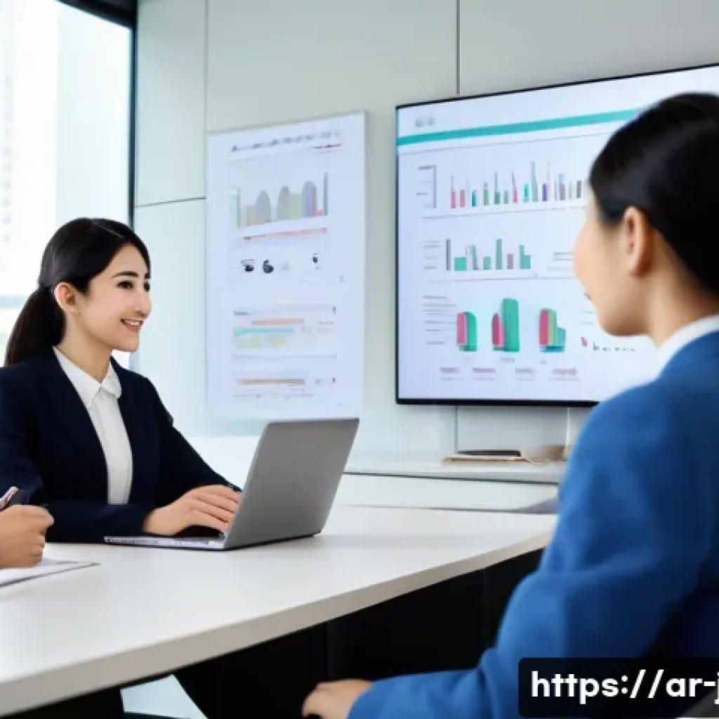 JLPT와 일본 내 직무와의 연계성 분석 - A modern Japanese corporate office setting featuring a diverse group of professional Arab employees ...