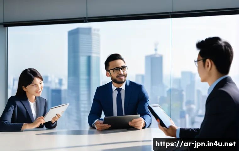 JLPT 취득 후 일본 취업의 장단점 - A professional Arab man in his early 30s wearing business casual attire and eyeglasses, confidently ...