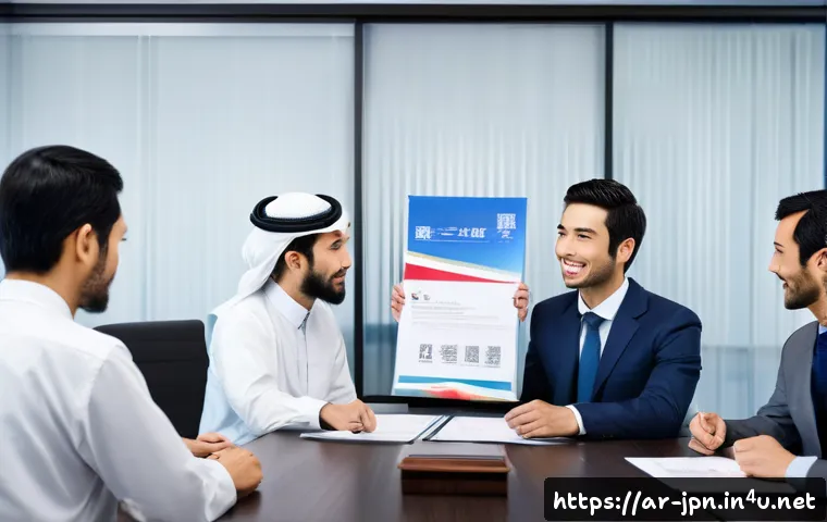 JLPT와 일본 내 직무와의 연계성 연구 - A professional Japanese office environment scene featuring a diverse group of employees engaged in a...