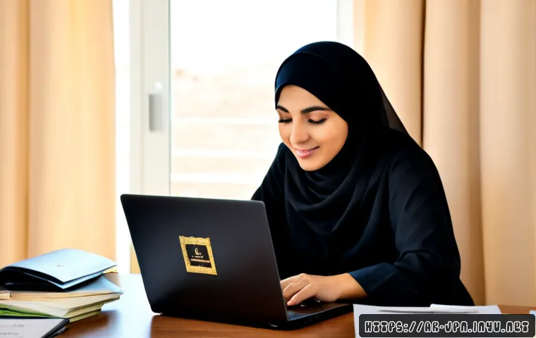 JLPT 시험 합격 후 일본어 아웃소싱 성공 사례 - Photorealistic success scene of a confident Arabic-speaking freelance localization specialist in mod...